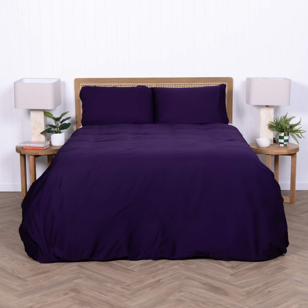 Luxury Quilt Cover Queen Southern Lights Purple