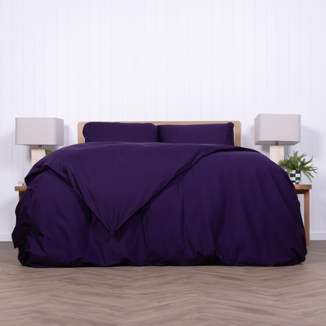Luxury Quilt Cover Queen Southern Lights Purple