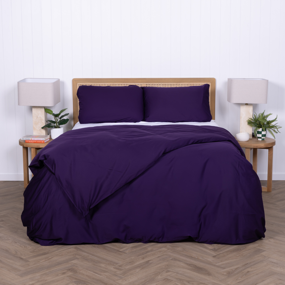 Luxury Quilt Cover Queen Southern Lights Purple