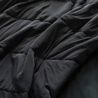 Close up texture of black cooling blanket.