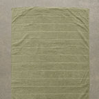 Sage bath towel flat lay 