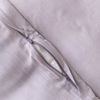 Close-up of the Daylesford quilt cover featuring the hidden zipper closure.