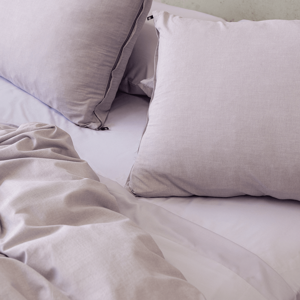 Close-up of the Daylesford matching pillowcases highlighting the soft fabric and tailored finish.
