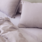 Close-up of the Daylesford matching pillowcases highlighting the soft fabric and tailored finish.