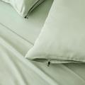 Detailed view of the pillowcase zipper closure, showcasing the concealed zip design for a secure fit and polished appearance.