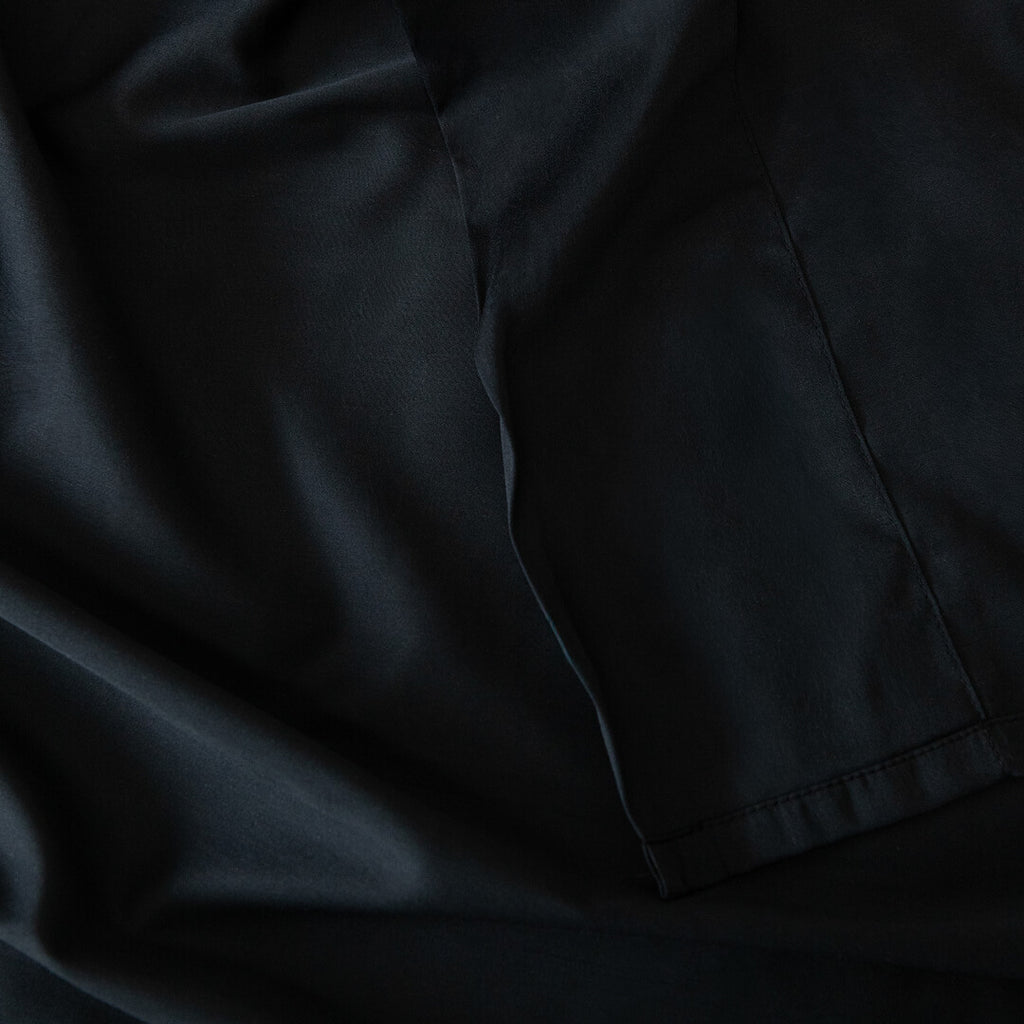 Close-up of a black fabric texture.