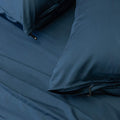 Pacific Blue Pillowcases close up with zip detail 