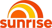 Sunrise logo with orange and red design